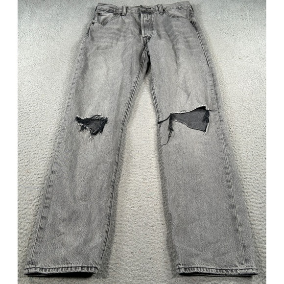 Levi's Other - Levi's 501 '93 Jeans Men's 30x28 Gray Denim Straight Faded Distressed Button Fly